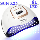 380W 81LEDS UV LED Nail Lamp Nail Dryer for Gel Polish 4 Setting Timers UV Nail Lamp Professional Nail Light Automatic Sensor