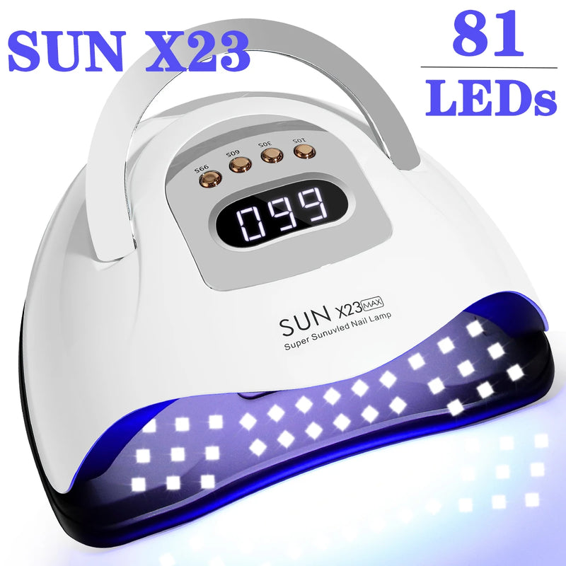 380W 81LEDS UV LED Nail Lamp Nail Dryer for Gel Polish 4 Setting Timers UV Nail Lamp Professional Nail Light Automatic Sensor