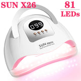 380W 81LEDS UV LED Nail Lamp Nail Dryer for Gel Polish 4 Setting Timers UV Nail Lamp Professional Nail Light Automatic Sensor