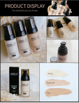 LAIKOU Makeup Base Face Liquid Foundation BB Cream Concealer Moisturizer Oil-control Whitening Waterproof Maquiagem Makeup 40g