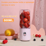 500ml Fruit Juicer USB Powered Mini Juice Blender Cup 120W Fruit Shakes Juicer Mixer Automatic Small Electric Juicer