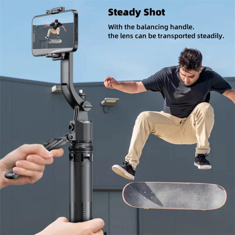 360°Selfie Stick With Bluetooth Remote Intelligent AI Follow-Up Anti Shake Pan Tilt Tripod Fully Automatic Photography Artifact