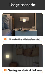 TxxCvv Motion Sensor LED Night Lights EU Plug Dimmable Cabinet Light For Baby Bedside Bedroom Corridor Night Lamp Home lighting