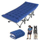 Folding Camping Cot Camp Cots Portable Heavy Duty Outdoor Camping Bed for Adults Home Beach RV Noon Break 200KG Bearing