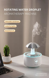 Creative Umbrella Water Drop Air Humidifier with Colorful Light Raindrop Aroma Essential Oil Diffuser Aromatherapy Humidifier