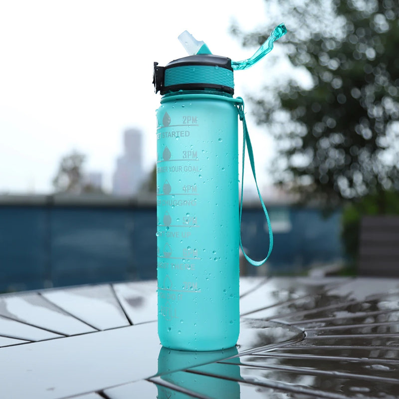 1L Water Bottle Portable Sport Water Bottle Pretty Drink Bottle Leakproof Gym Water Bottle for Outdoor Travel Fitness Cycling