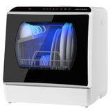 AIRMSEN Compact Mini Countertop Dishwasher – Portable with 5L Water Tank, 6 Wash Programs, Air Dry & 72-Hour Ventilation