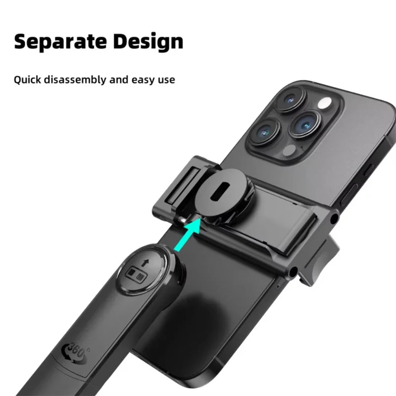 360°Selfie Stick With Bluetooth Remote Intelligent AI Follow-Up Anti Shake Pan Tilt Tripod Fully Automatic Photography Artifact