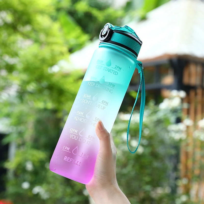 1L Water Bottle Portable Sport Water Bottle Pretty Drink Bottle Leakproof Gym Water Bottle for Outdoor Travel Fitness Cycling