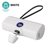 Mini Power Bank 5000mAh Poratable Fast Charge Wireless Type-C/Lightning Plug External Battery Powerbank