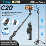 1300mm Magnetic Selfie Stick Tripod for iPhone Magsafe,Hidden Clamp & 1/4" Thread Compatible Android Smartphone & Action Camera