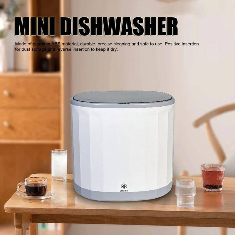 Mini Dishwasher Portable Fully Automatic 360° Omni Directional 4L 5V USB Rechargeable Dish Tea Cup Washing Machine for Home Use