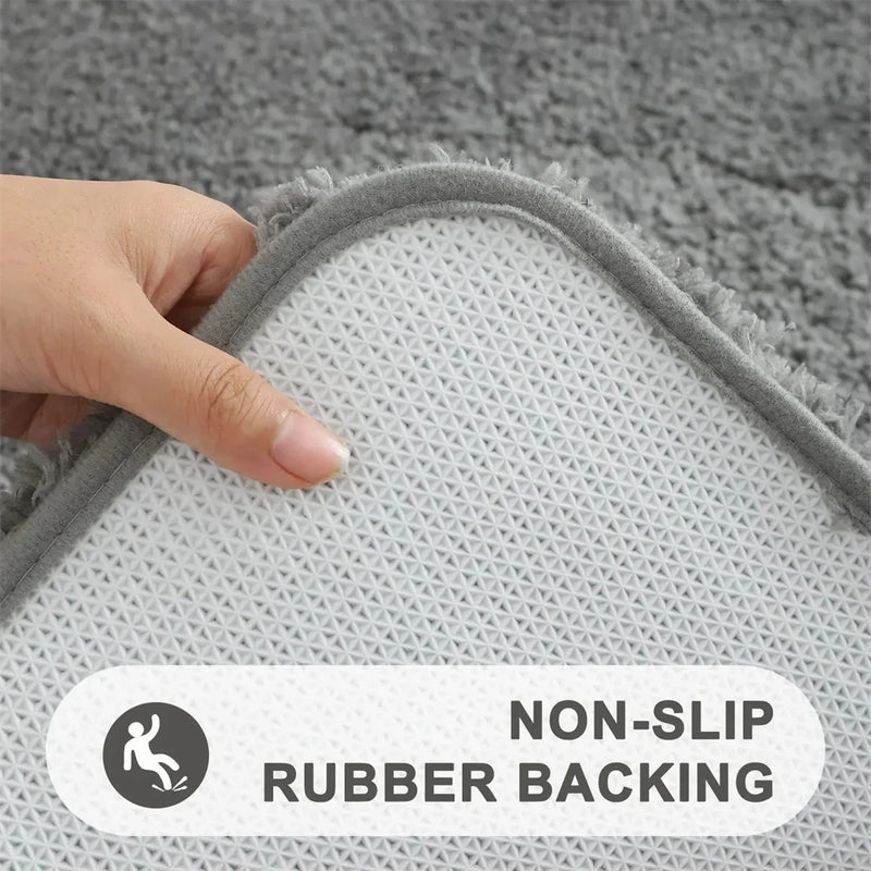 Kitinjoy Soft Bathroom Plush Rug Absorbent Quick Dry Bath Mat Shower Pad Floor Protector Decor Non-Slip Live Room Bedroom Carpet