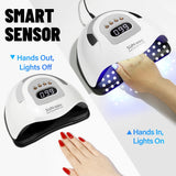 380W 81LEDS UV LED Nail Lamp Nail Dryer for Gel Polish 4 Setting Timers UV Nail Lamp Professional Nail Light Automatic Sensor