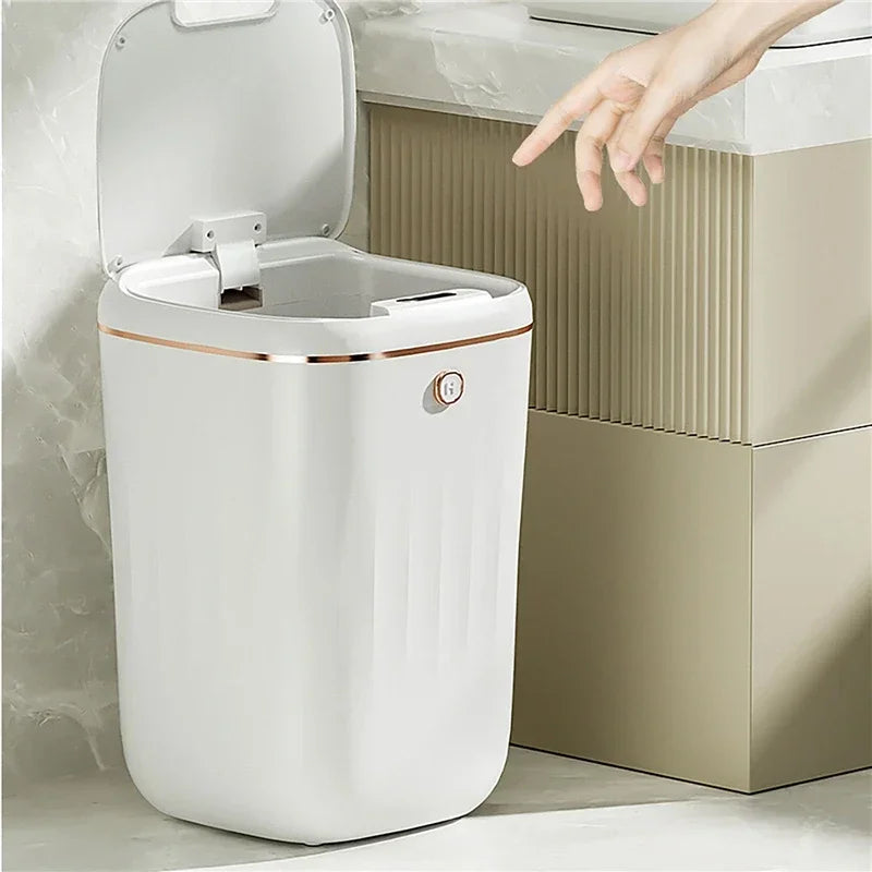 Smart Trash Can 20L Automatic Sensor Battery Powered Garbage Bin Large Capacity Induction Trash Can For Kitchen Bathroom Toilet