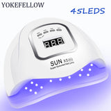 380W 81LEDS UV LED Nail Lamp Nail Dryer for Gel Polish 4 Setting Timers UV Nail Lamp Professional Nail Light Automatic Sensor