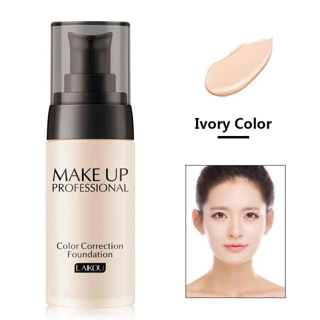 LAIKOU Makeup Base Face Liquid Foundation BB Cream Concealer Moisturizer Oil-control Whitening Waterproof Maquiagem Makeup 40g