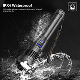 10000000 Lumens Super Bright Long Range LED Flashlight Tactical Flashlight Outdoor Waterproof Flashlight Camping Lantern Torch