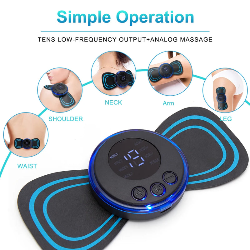 EMS Electric Pulse Neck Massager Cervical Massage Patch 8 Mode LCD Display Neck Stretcher Back Muscle Stimulator Relief Pain