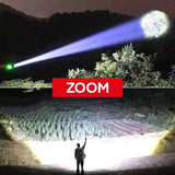 10000000 Lumens Super Bright Long Range LED Flashlight Tactical Flashlight Outdoor Waterproof Flashlight Camping Lantern Torch