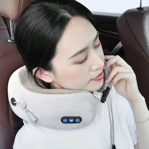 U-Shaped Electric Neck Massage Pillow, Cervical Memory Sponge Neck Massager, Heated Massage Pillow, Suitable For Relaxing