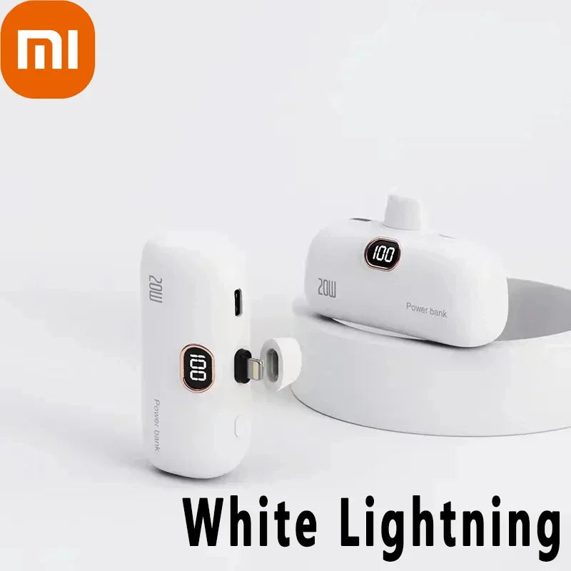 Xiaomi 30000mAh Mini Portable Power Bank Capsule Mobile Power Supply Emergency External Battery Fast Charger For iPhone Type-C