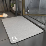 Pure Colour Simple Diatomaceous Earth Bathroom Mat Bathroom Doorway Non-slip Foot Mat Quick-drying Bathroom Carpet