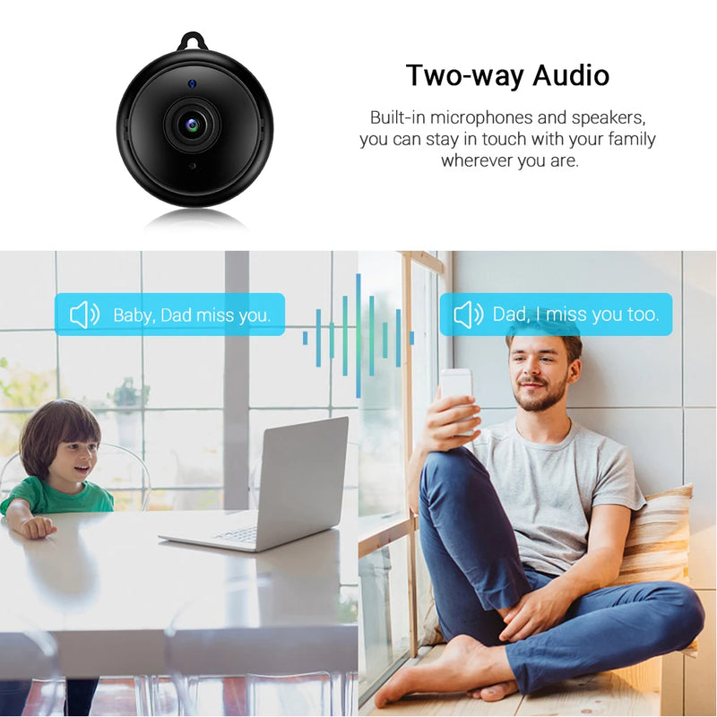 2021 V38 Mini WiFi IP Camera 1080P HD Motion Detection Night Vision Security Camera Wireless Camera Audio Record