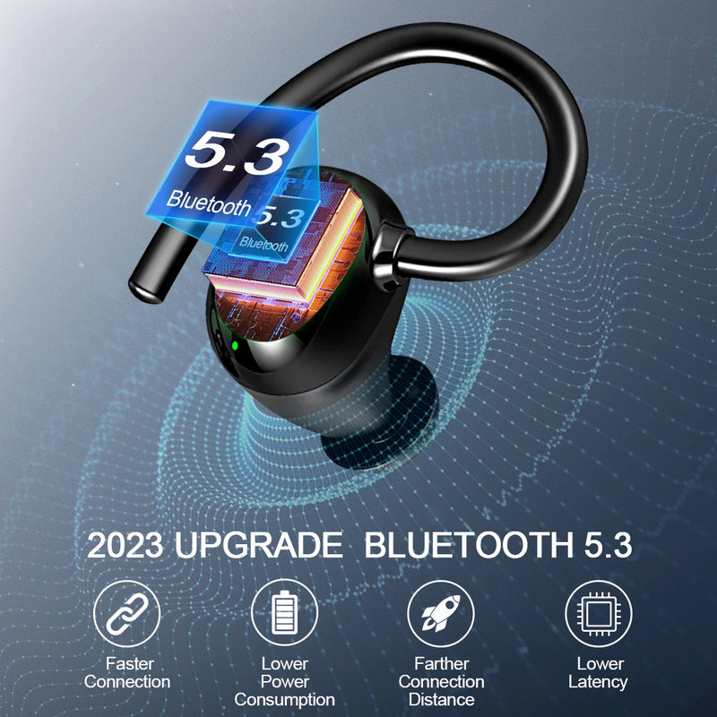 Wireless Earbuds, Bluetooth 5.3 Headphones with Dual Mic, 48H Playtime LED Display Wireless Sports Headphones.