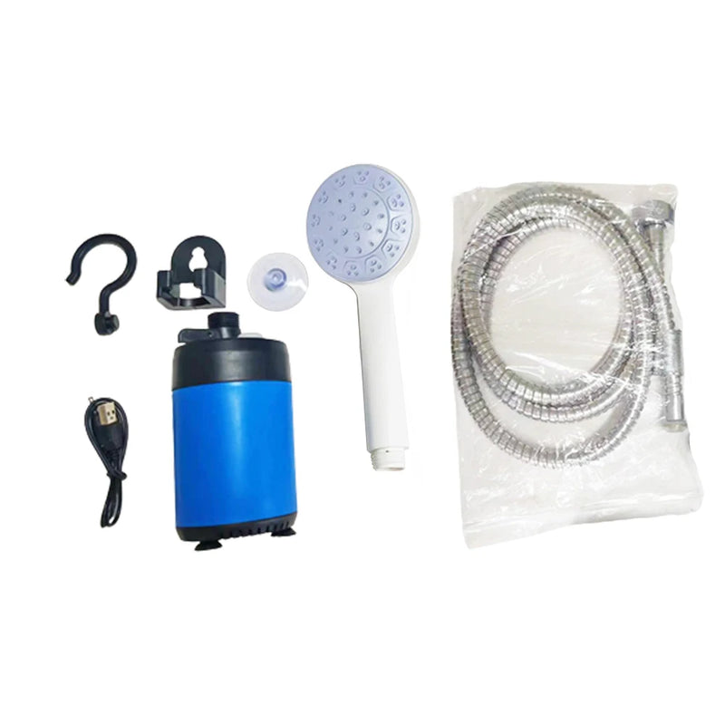 Portable Shower Camping Outdoor Shower Handheld Electric Shower Battery Powered Compact Handheld Rechargeable Camping Showerhead