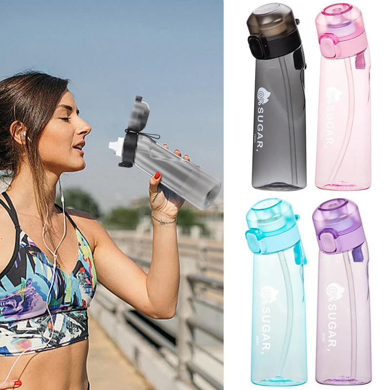 650ML Fruit Flavor Water Cup Leak-Proof with 1/7 Pods Fragrance Smelling Water Bottle Large Capacity for Travel Climbing Hiking