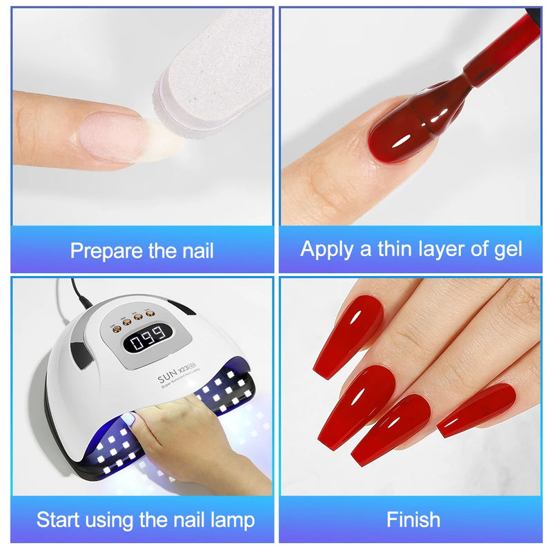 380W 81LEDS UV LED Nail Lamp Nail Dryer for Gel Polish 4 Setting Timers UV Nail Lamp Professional Nail Light Automatic Sensor