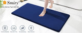 Kitinjoy Silicone Bath Mat Non-Slip Shower Bathroom Rug Memory Foam Carpet Soft Foot Mat Floor Super Absorbent Quick Dry Rug