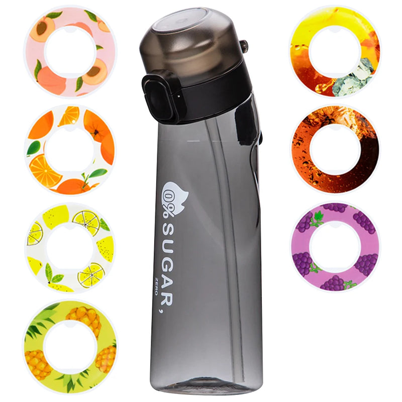 650ML Fruit Flavor Water Cup Leak-Proof with 1/7 Pods Fragrance Smelling Water Bottle Large Capacity for Travel Climbing Hiking