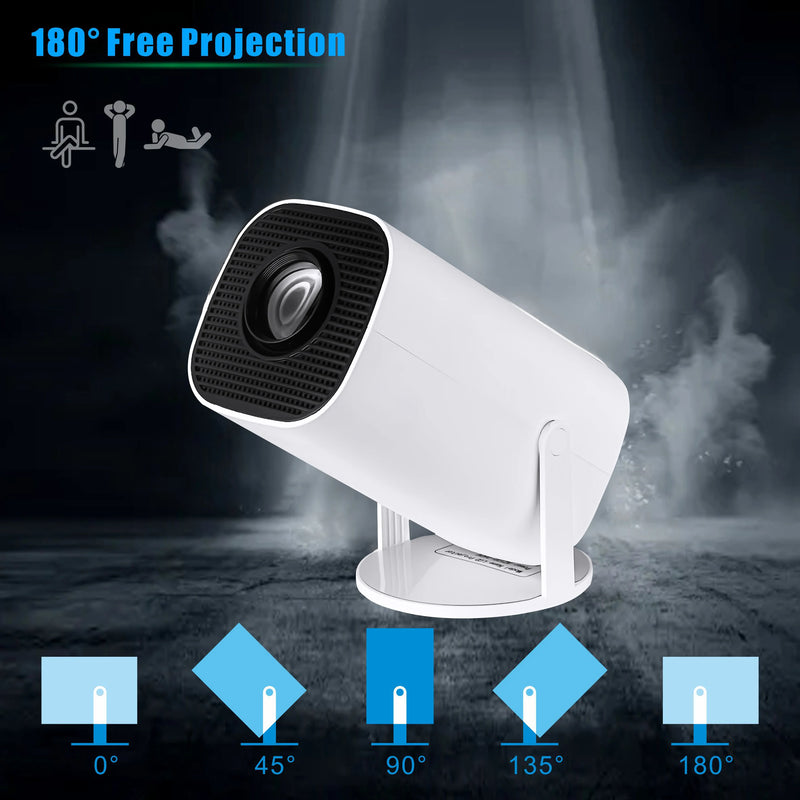 ISINBOX P30 Pro Beam Projector Android12 Native 1080P 1280*720P Dual WIFI6 BT5.0 Auto Keystone Portable Projector 4K Home Cinema