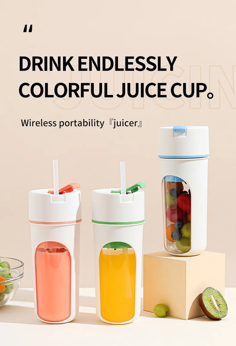 Home Portable Mini Juicer 2in1 Powerful Electric Juice Cup Highvalue Direct Drinking Small Juicer