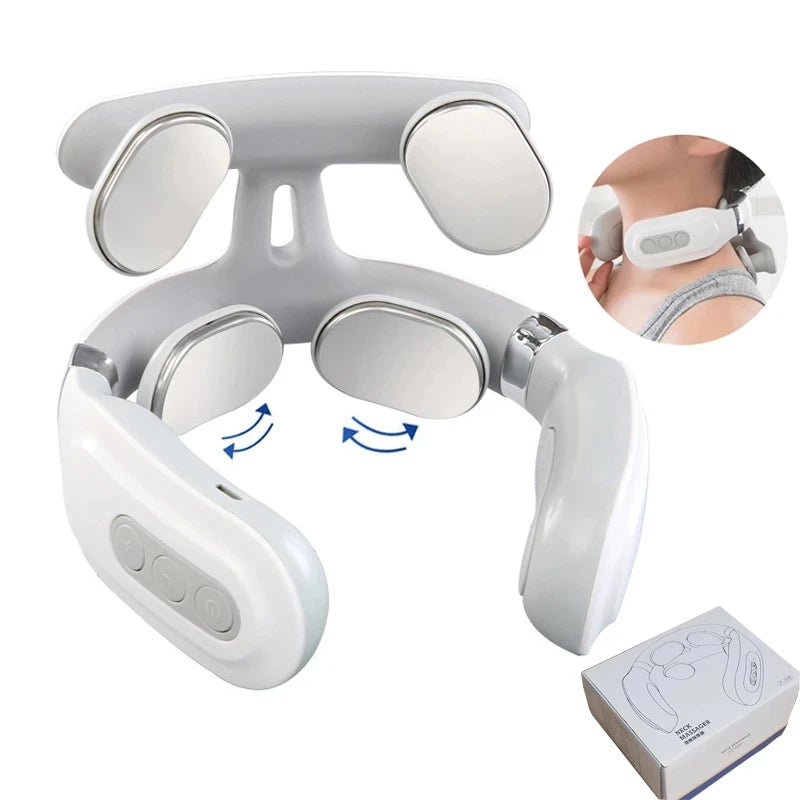 Neck Massager Relaxation Knead Heat Vibrator Travel U-shaped Pillow Car Airport Office Siesta Electric Cervical Spine Massage