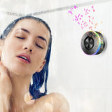 Mini Bluetooth Speaker Shower Speaker Subwoofer with Suction Cup/RGB Light HandsFree Call/FM Radio Stereo Subwoofer For Bathroom