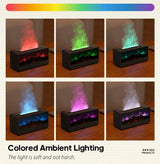 Colorful Flame Fireplace Aroma Diffuser Air Humidifier with Timer Remote and Waterless Auto Off for Home Office Birthday Gifts