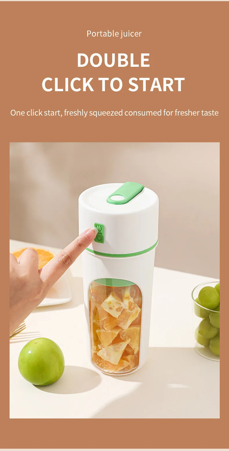 Home Portable Mini Juicer 2in1 Powerful Electric Juice Cup Highvalue Direct Drinking Small Juicer