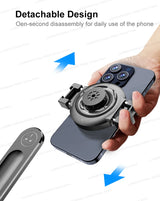 1300mm Magnetic Selfie Stick Tripod for iPhone Magsafe,Hidden Clamp & 1/4" Thread Compatible Android Smartphone & Action Camera