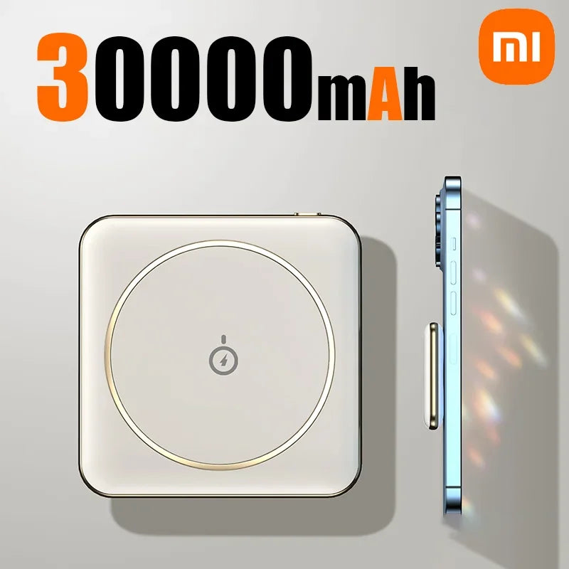 Xiaomi 50000mAh Mini Magnetic Wireless Power Bank Charger Fast Charging Thin External Battery For iPhone Huawei Samsung Xiaomi