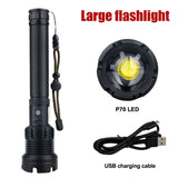 10000000 Lumens Super Bright Long Range LED Flashlight Tactical Flashlight Outdoor Waterproof Flashlight Camping Lantern Torch