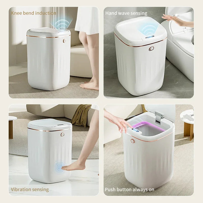 Smart Sensor Trash Can Automatic Garbage Bin Rechargeable Touchless Dustbin for Kitchen Toilet Wastebasket with Lid 22/20L