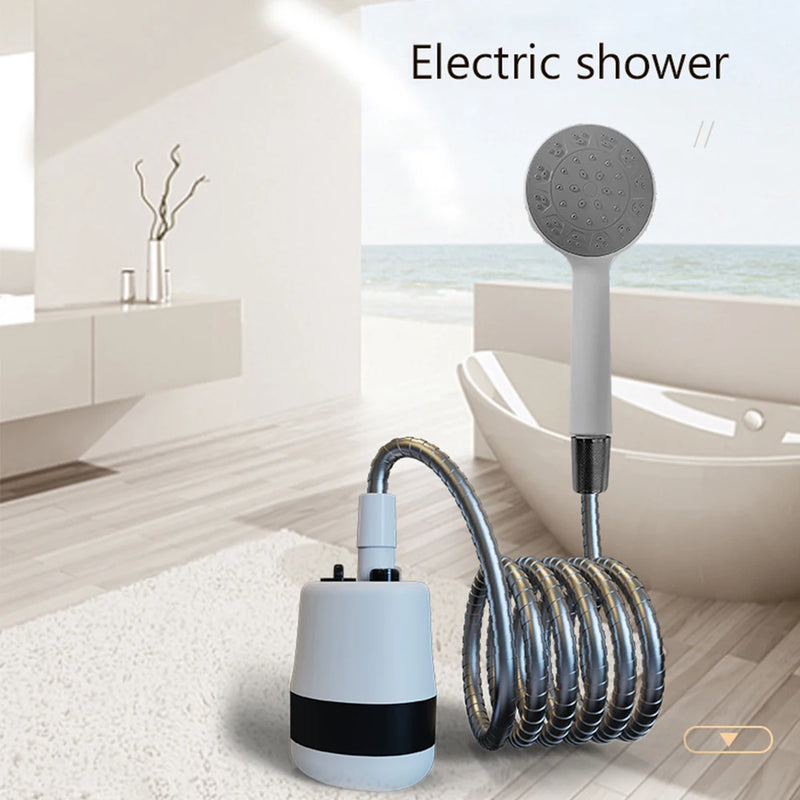 Portable Shower Camping Outdoor Shower Handheld Electric Shower Battery Powered Compact Handheld Rechargeable Camping Showerhead