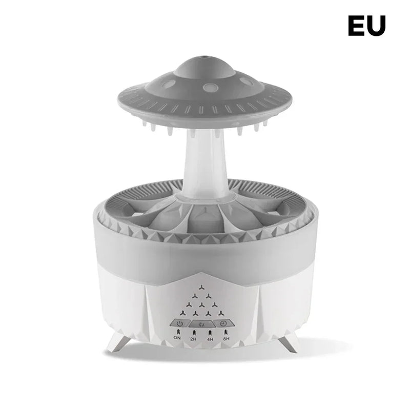 Remote Control Rotating Umbrella Waterdrop Aromatherapy Machine Ultrasonic Air Humidifier with LED Light for Home Aroma Diffuser