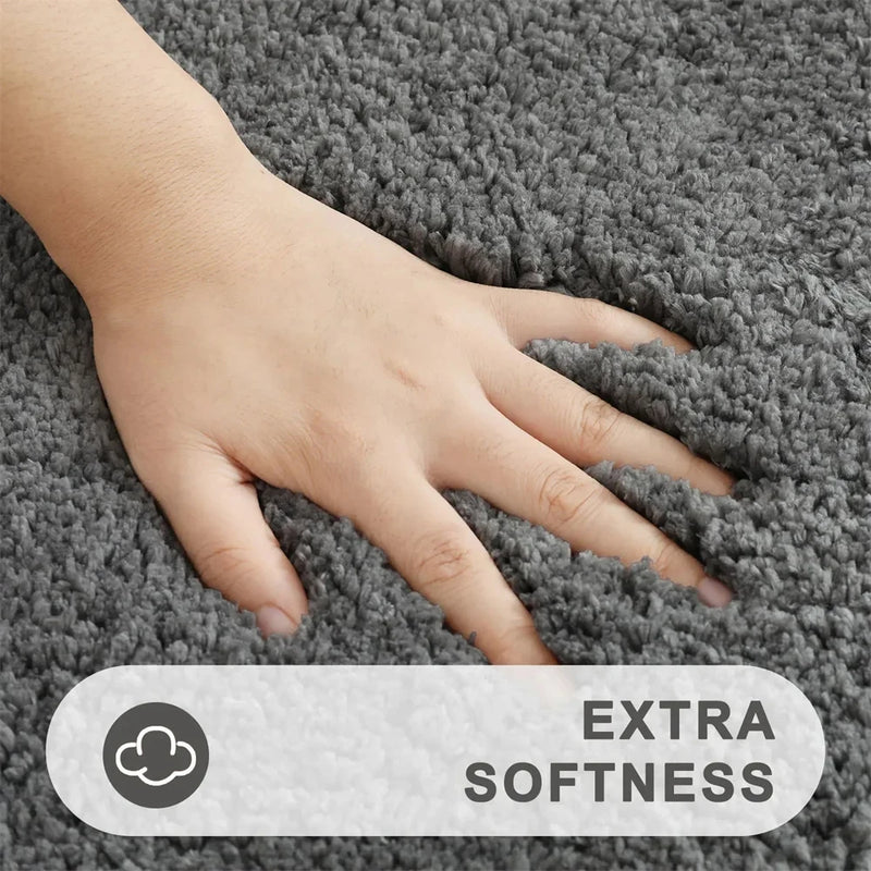 Kitinjoy Soft Bathroom Plush Rug Absorbent Quick Dry Bath Mat Shower Pad Floor Protector Decor Non-Slip Live Room Bedroom Carpet