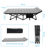 190*71cm Folding Camping Cot for Adult, Portable Sleeping Cot with Mattress, Outdoor Heavy Duty Cot Bed for Camp with Carry Bag