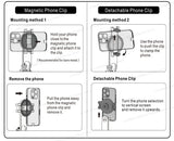 1300mm Magnetic Selfie Stick Tripod for iPhone Magsafe,Hidden Clamp & 1/4" Thread Compatible Android Smartphone & Action Camera