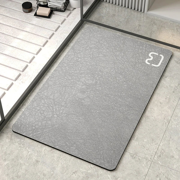 Pure Colour Simple Diatomaceous Earth Bathroom Mat Bathroom Doorway Non-slip Foot Mat Quick-drying Bathroom Carpet